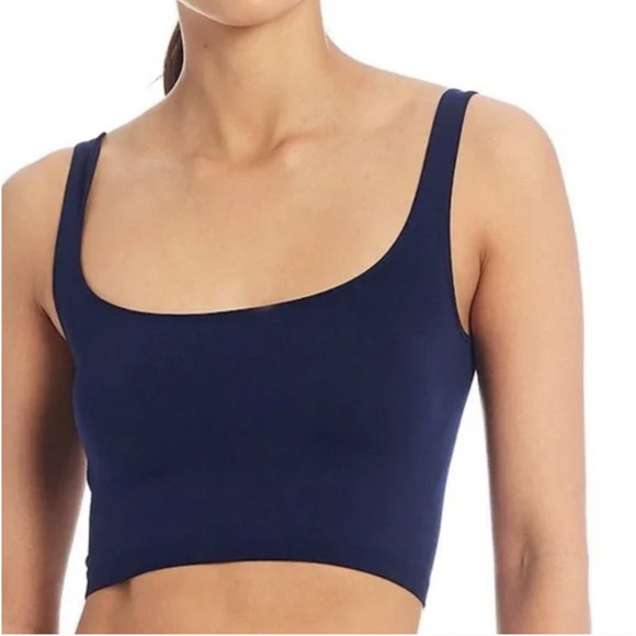 Free People Tops - Free People Scoop Neck Crop Tank Navy